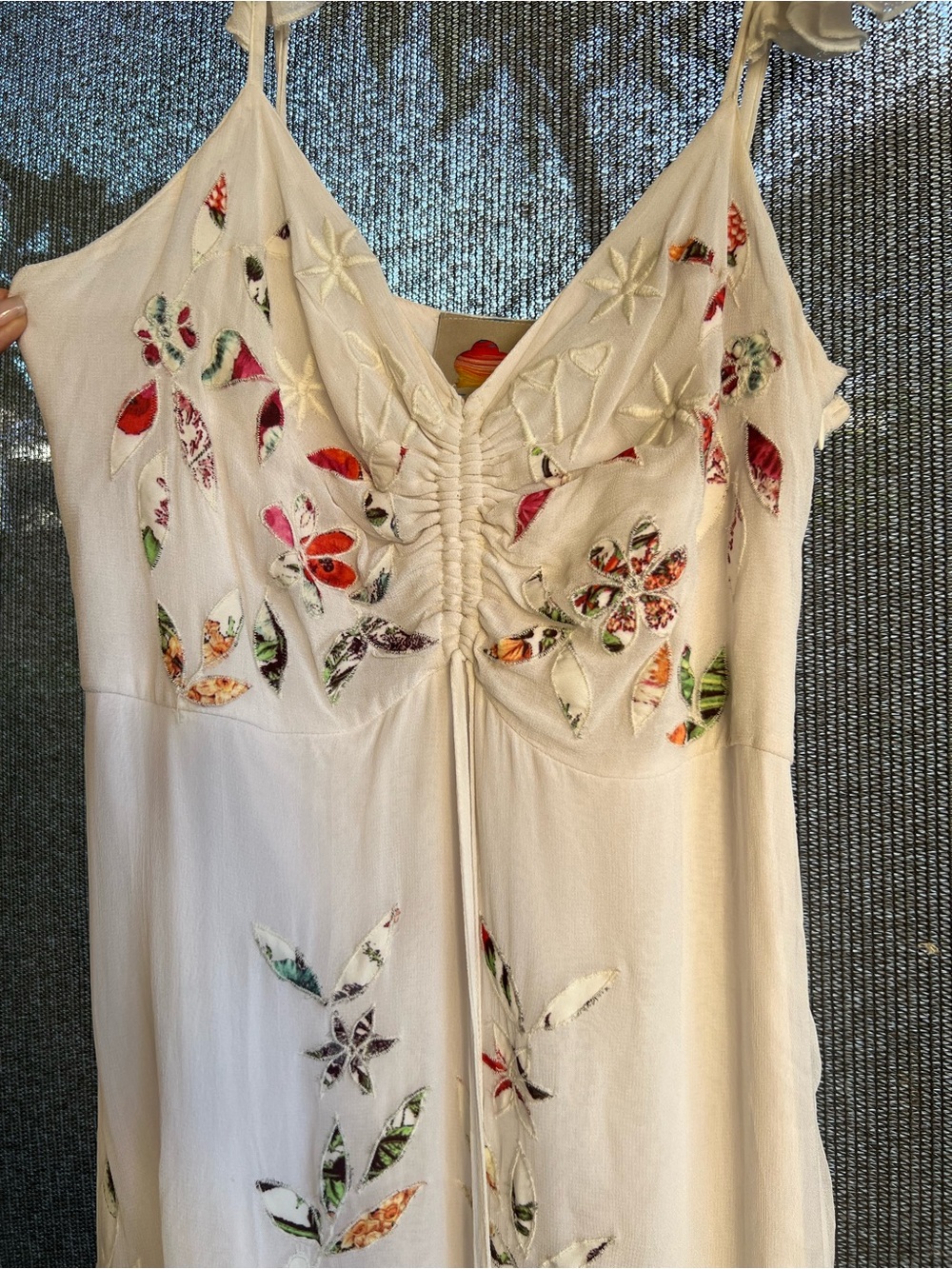 FARM Rio Quintana Maxi Dress with Multicolor Floral Cutouts - Picture 4 of 7